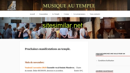 musiqueautemple.fr alternative sites