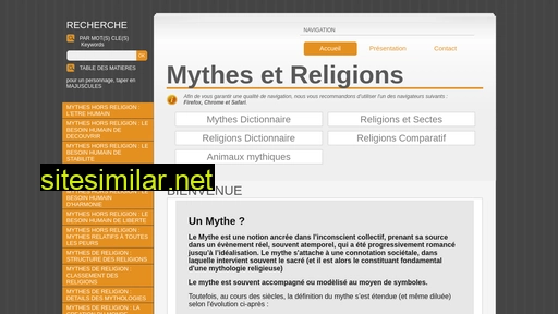 mythes-religions.fr alternative sites