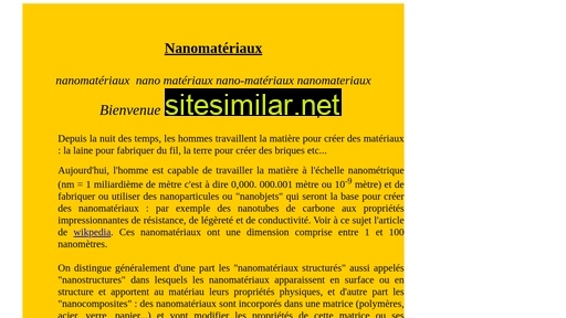 nanomateriaux.fr alternative sites
