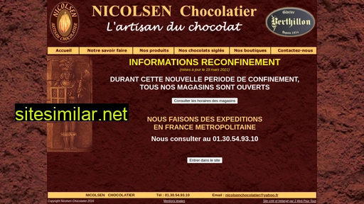 nicolsen-chocolatier.fr alternative sites