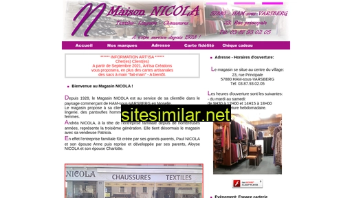 nicola-textiles.fr alternative sites