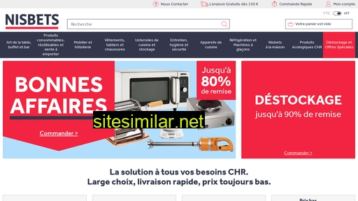 nisbets.fr alternative sites