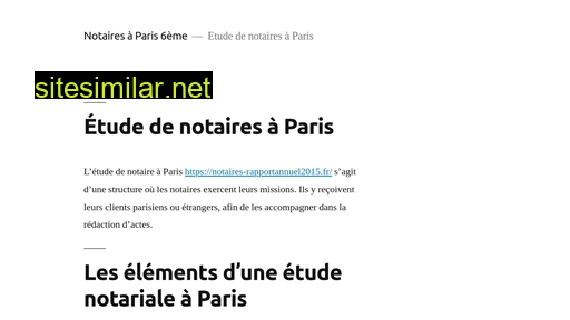 Notaires-paris6eme similar sites