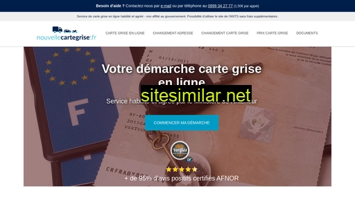 nouvellecartegrise.fr alternative sites