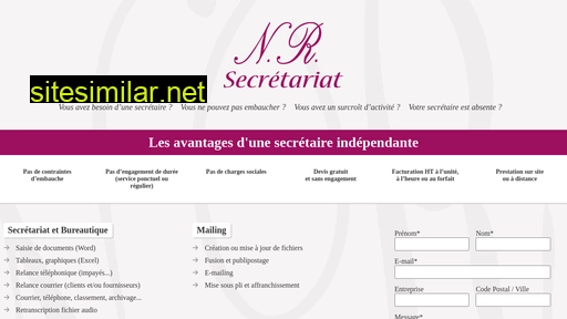 nrsecretariat.fr alternative sites
