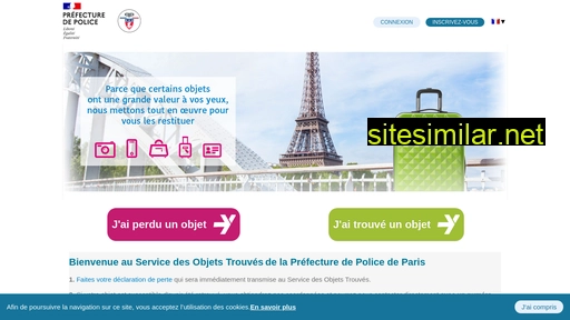 objetstrouvesprefecturedepolice.franceobjetstrouves.fr alternative sites