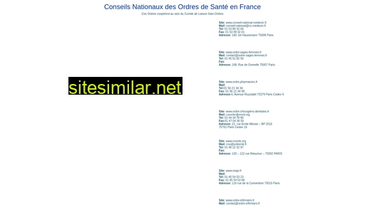 ordres-sante.fr alternative sites