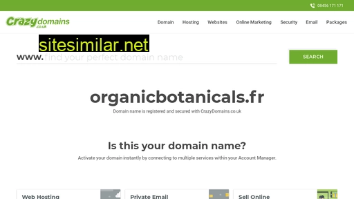 organicbotanicals.fr alternative sites