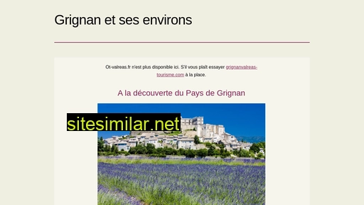ot-valreas.fr alternative sites