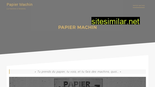 papiermachin.fr alternative sites