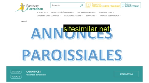 paroissesarcachon.fr alternative sites