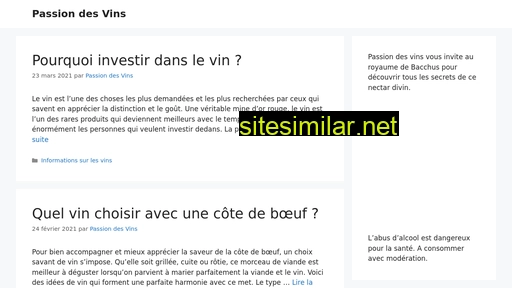 passiondesvins.fr alternative sites