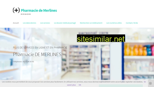 pharmaciedemerlines.fr alternative sites