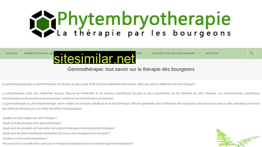 Phytembryotherapie similar sites