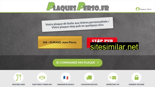 plaquesperso.fr alternative sites