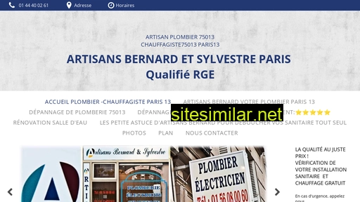 Plombier-paris-13-artisan-bernard-sylvestre similar sites