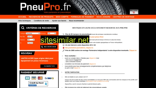 pneupro.fr alternative sites