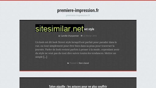 Premiere-impression similar sites