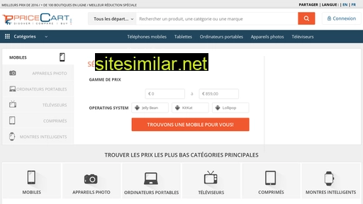 pricecart.fr alternative sites
