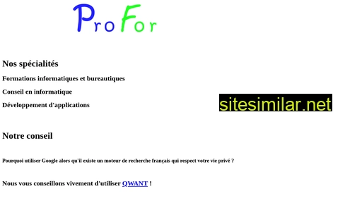 profor.fr alternative sites