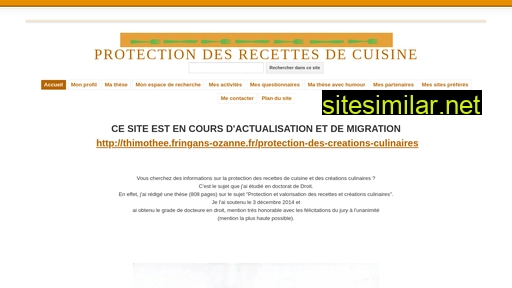 protectiondesrecettesdecuisine.fr alternative sites