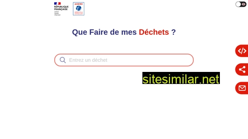 quefairedemesdechets.fr alternative sites