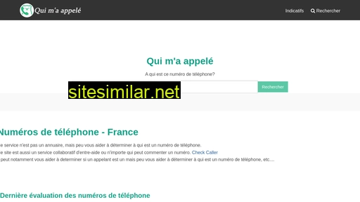 qui-ma-appele.fr alternative sites