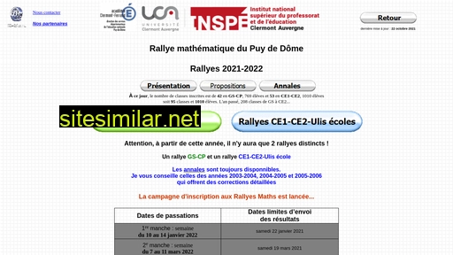 rallyemath63.free.fr alternative sites