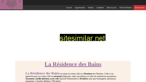 residence-des-bains.fr alternative sites