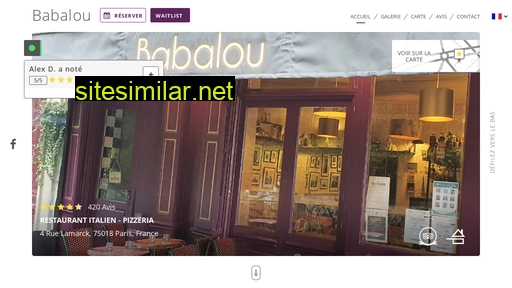 restaurantbabalou.fr alternative sites