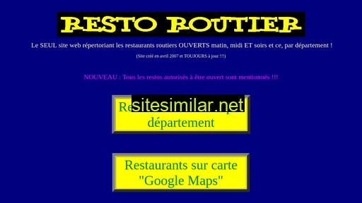restoroutier.free.fr alternative sites