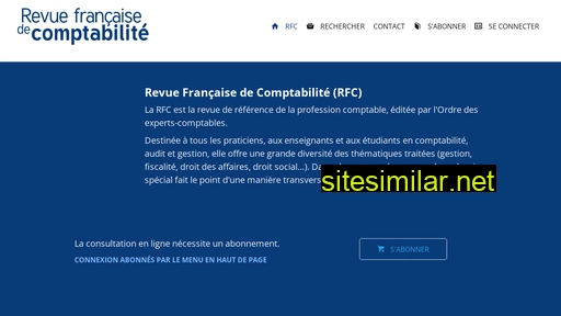 revuefrancaisedecomptabilite.fr alternative sites