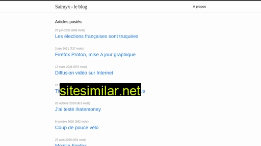 saimyx.fr alternative sites
