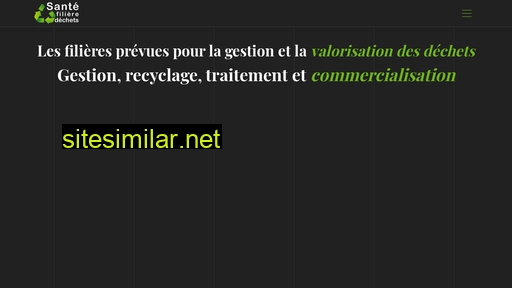 sante-filieredechets.fr alternative sites