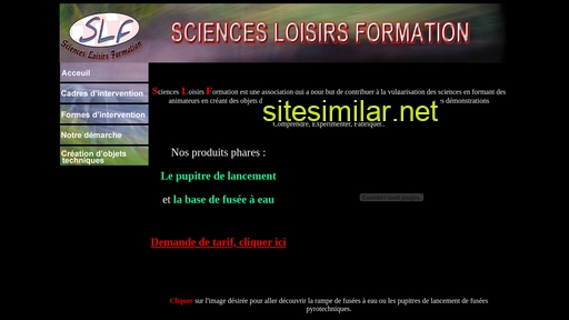 Sciencesloisirsformation similar sites