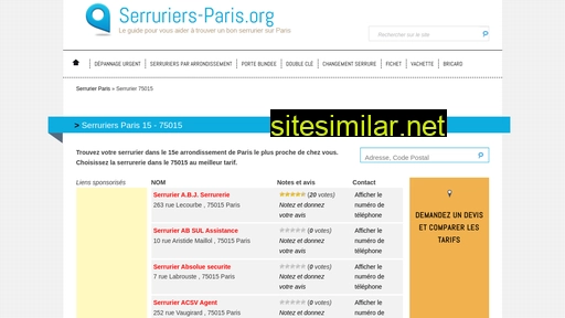 serrurier-15eme.fr alternative sites