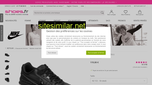 shoes.fr alternative sites
