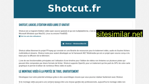 shotcut.fr alternative sites