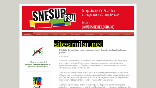 snesup-univ-lorraine.fr alternative sites
