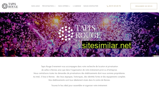 tapisrouge-evenement.fr alternative sites