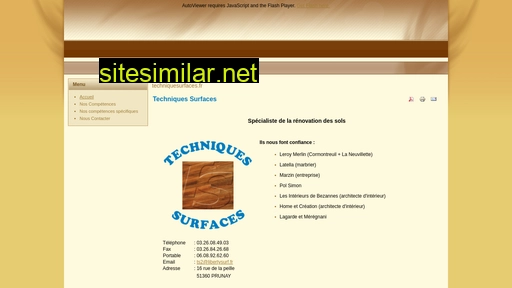 techniquesurfaces.fr alternative sites