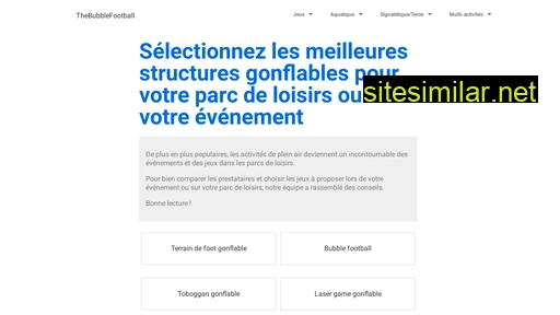 thebubblefootball.fr alternative sites