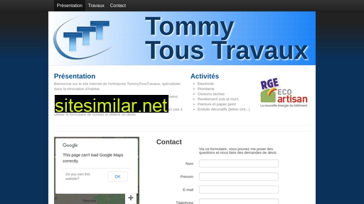 Tommytoustravaux similar sites