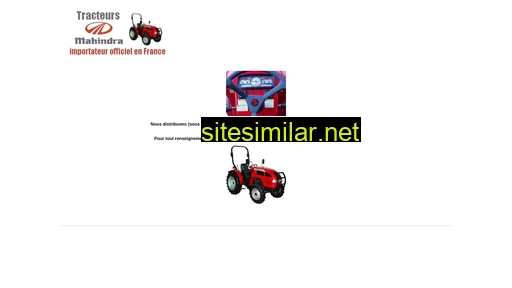 tracteur-mahindra.fr alternative sites