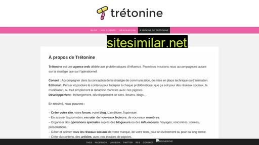 tretonine.fr alternative sites