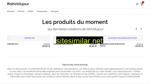 tshirtdujour.fr alternative sites