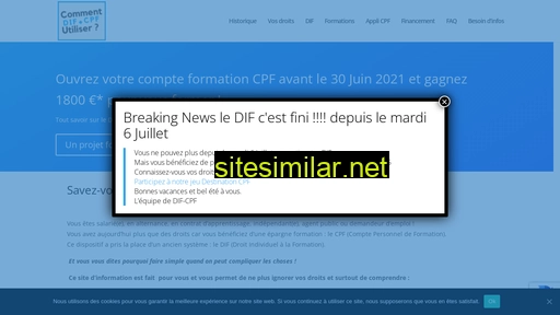 utiliser-dif-cpf.fr alternative sites