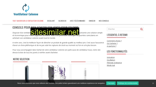 ventilateurcolonne.fr alternative sites