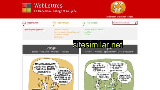 Weblettres similar sites