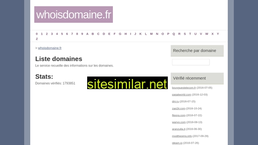 whoisdomaine.fr alternative sites